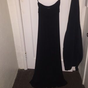 Strapless black dress