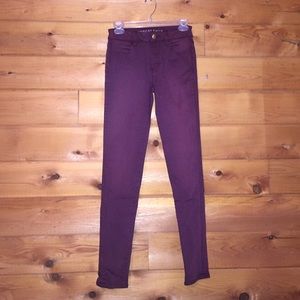 American eagle maroon jeggings