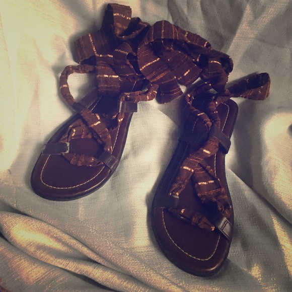 Lace up sandals