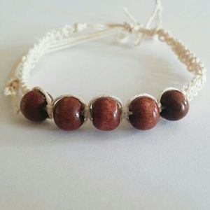 5 Brown-Beaded Bracelet