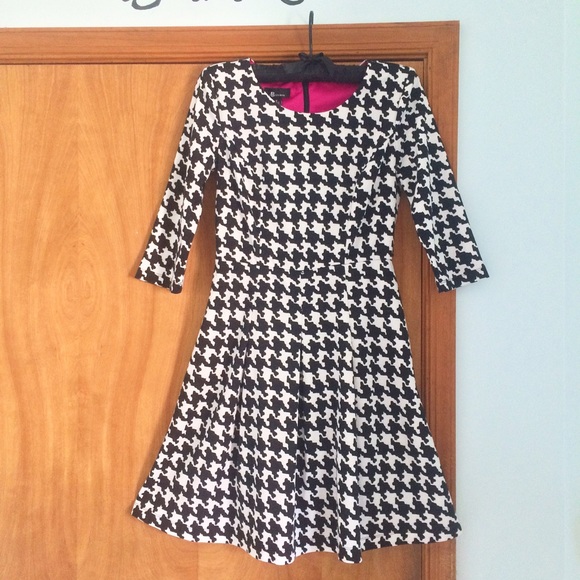 Kohl's AB Studio Houndstooth 3/4 Sleeve Dress