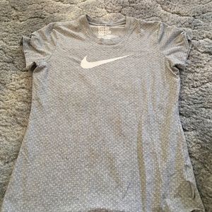 Nike LARGE Dry-Fit Grey Cotton Tee