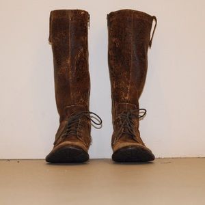 GENUINE LEATHER! $300 Brown Leather Boots!!