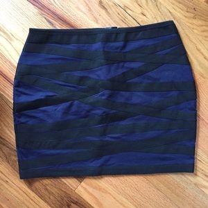Black and Blue Express Mini Skirt