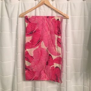 Juicy Couture Pink Palm Print Scarf