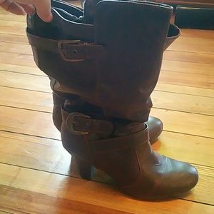 Mid wide calf boots