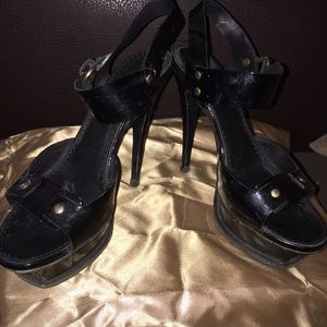 Black Yves Saint Laurent heels