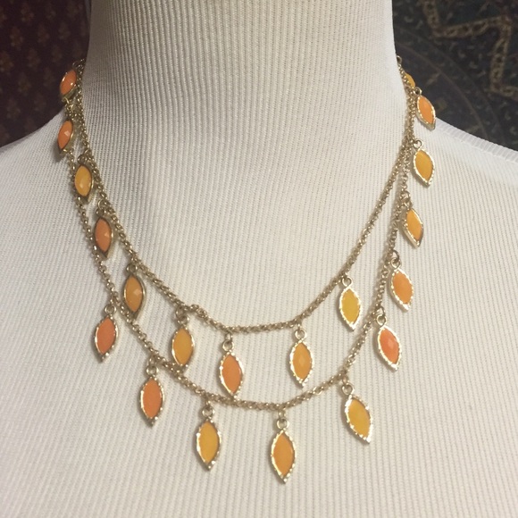 Orange Teardrop necklace