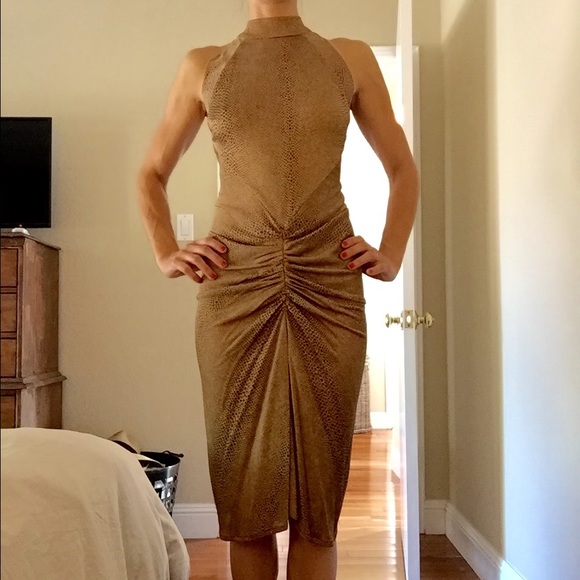 🎉1H FLASH SALE🎉Bronze SnakePrint Cocktail Dress