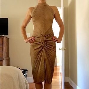 🎉1H FLASH SALE🎉Bronze SnakePrint Cocktail Dress