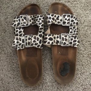 Cheetah print sandals