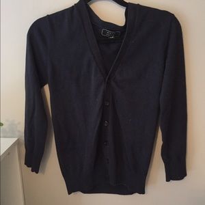 Navy Button Up Sweater