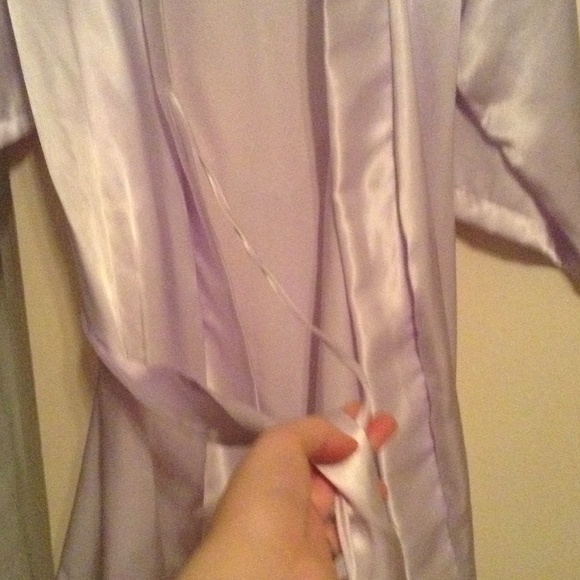 White Satin Bridal Robe - Picture 4 of 4