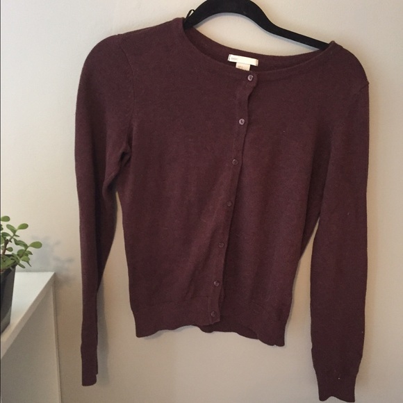 Maroon Button Up Sweater
