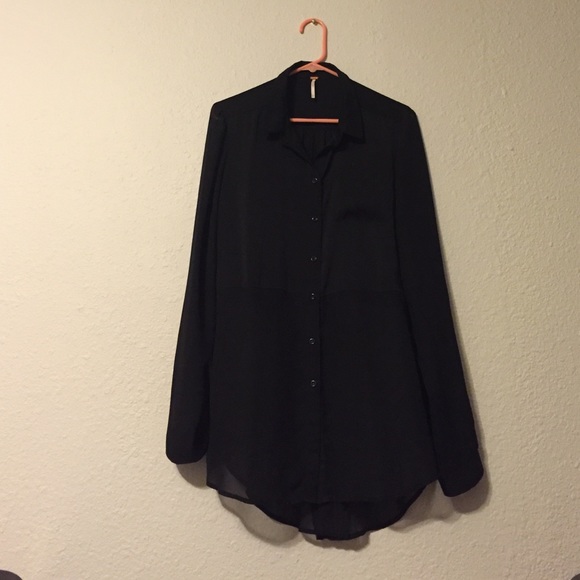 Free People - Long Button Up Blouse