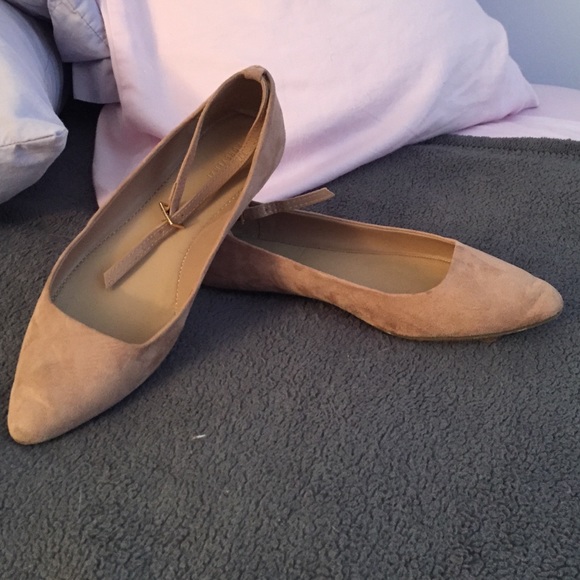 Suede ankle flats