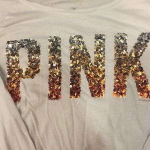 PINK long sleeve sparkle shirt
