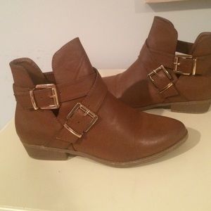 Brown Buckle booties