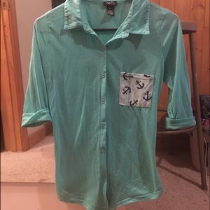 Teal Turquoise three quarter sleeve!