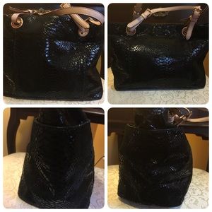 Michael Kors zip top embossed Python tote