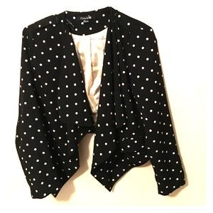 Flowy polka dot blazer