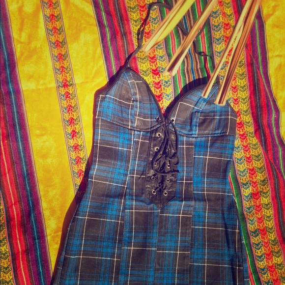 ⚡️Vintage LipService LA Plaid Halter Dress⚡️