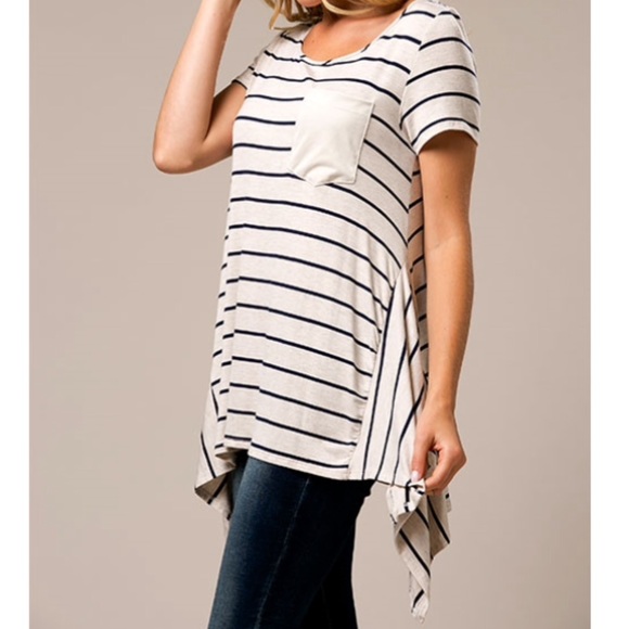 ‼️Stripe Handkerchief Top - Picture 3 of 3