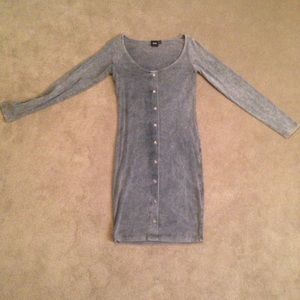 Body con acid washed mini dress