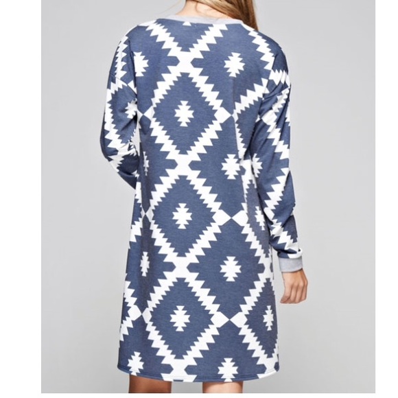 Buy 1 Get 1 50% 🌾HP🎉 Denim Print Tunic Dress - Picture 2 of 4