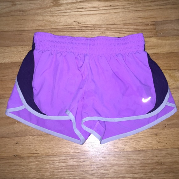 Purple Nike running shorts