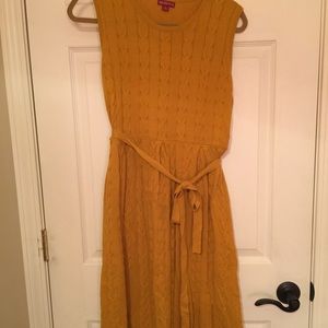 Mustard yellow maternity dress