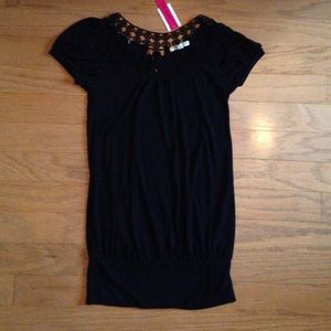 Black Crochet Tunic