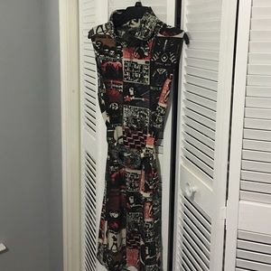 Acrylic and spandex turtle neck dress