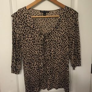 Banana Republic leopard print blouse