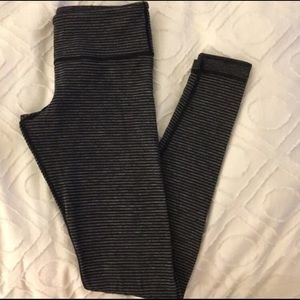 Black and Gray Striped leggings! Full length
