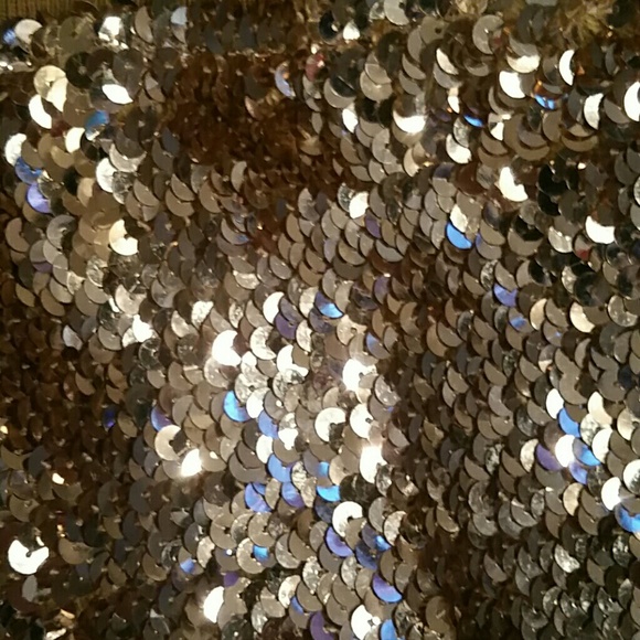 SALE! Gold Sequin Skirt NWOT - Picture 3 of 3