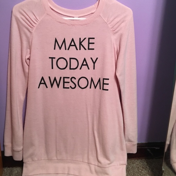 A pink winter sweater