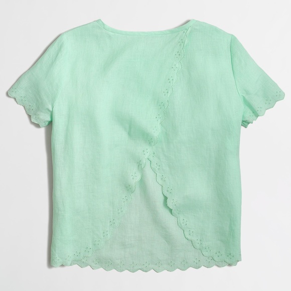 J. Crew crossed back linen T-shirt