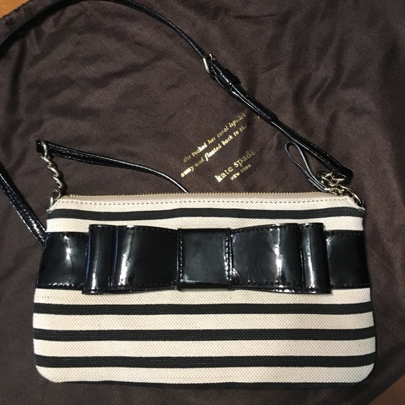 Kate spade striped crossbody purse