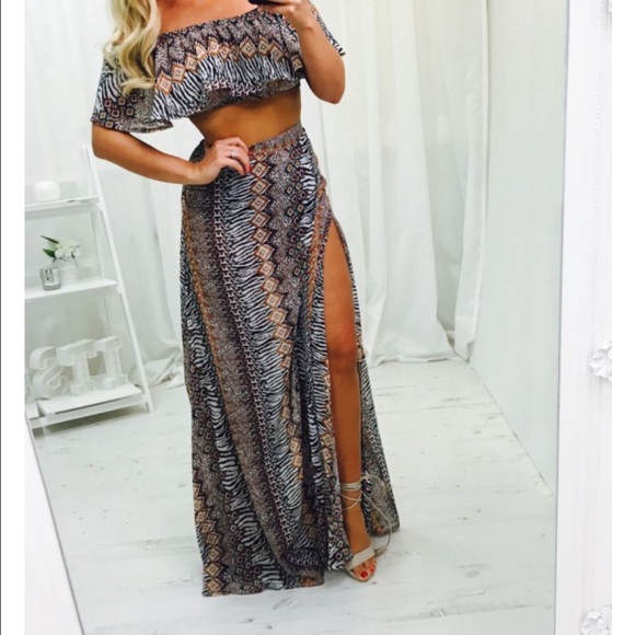 Bardot maxi set