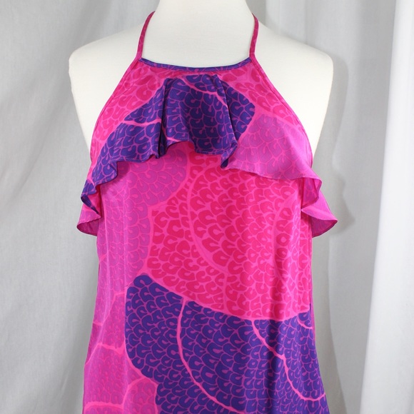 Trina Turk Tops - Trina Turk pink purple silk halter