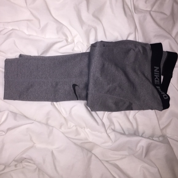 Gray Nike pro leggings Medium