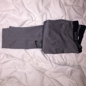 Gray Nike pro leggings Medium