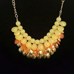 Orange, yellow and gold color necklace!
