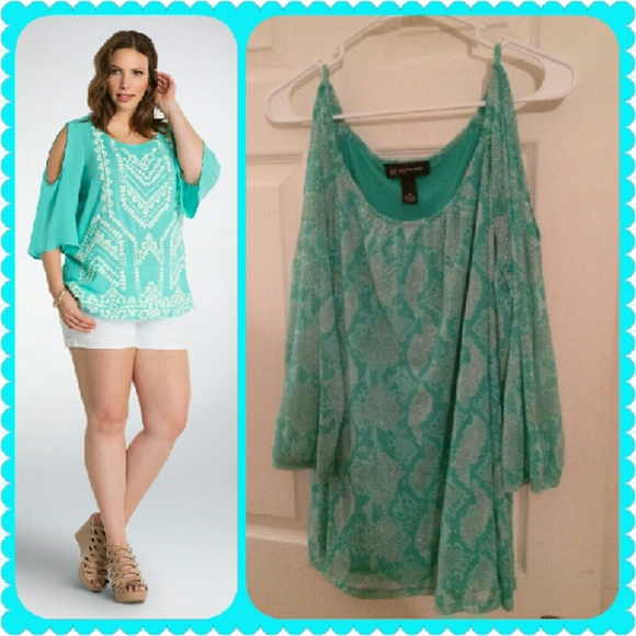 INC International Concepts Tops - Cold Shoulder Top