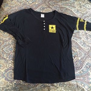Oversized long sleeve Army Tshirt