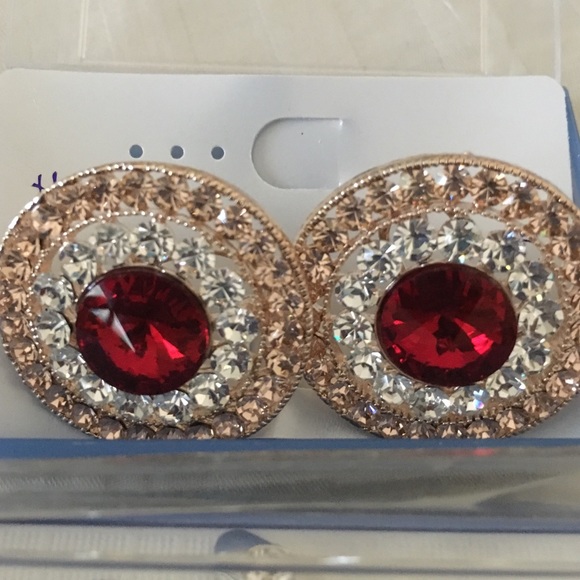 Crystal Party Silver Drop Clip earrings - Picture 1 of 3