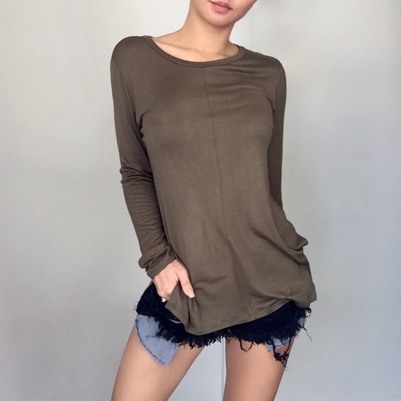 Vintage Olive Mid Seam LS - Picture 4 of 4