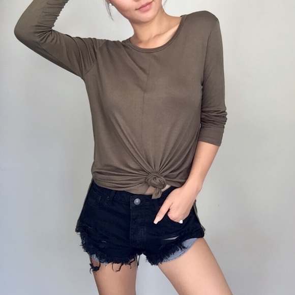 Vintage Olive Mid Seam LS - Picture 2 of 4