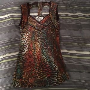 Animal print top